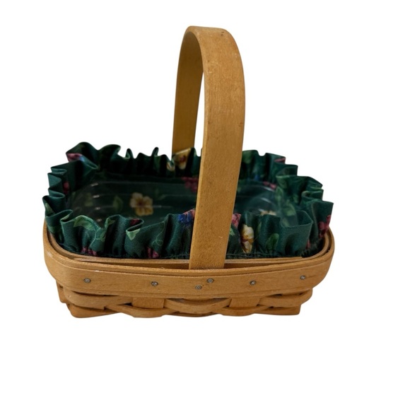 Longaberger Basket with Green Liner - Picture 10 of 10